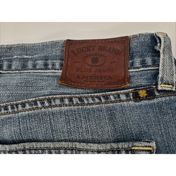 Lucky Brand Jeans 34x30 Blue Denim 361 Vintage Grunge Skater Stretch Distress - Picture 6 of 13